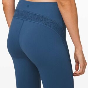 Lululemon Wunder Under Crop High-Rise 21" *Flocked Everlux Code Blue*